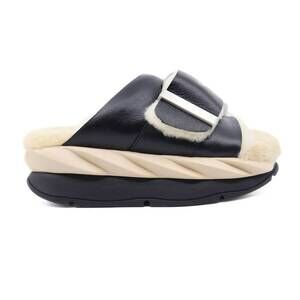 NEW 4CCCCEES women's mellow laze oreo slides in black